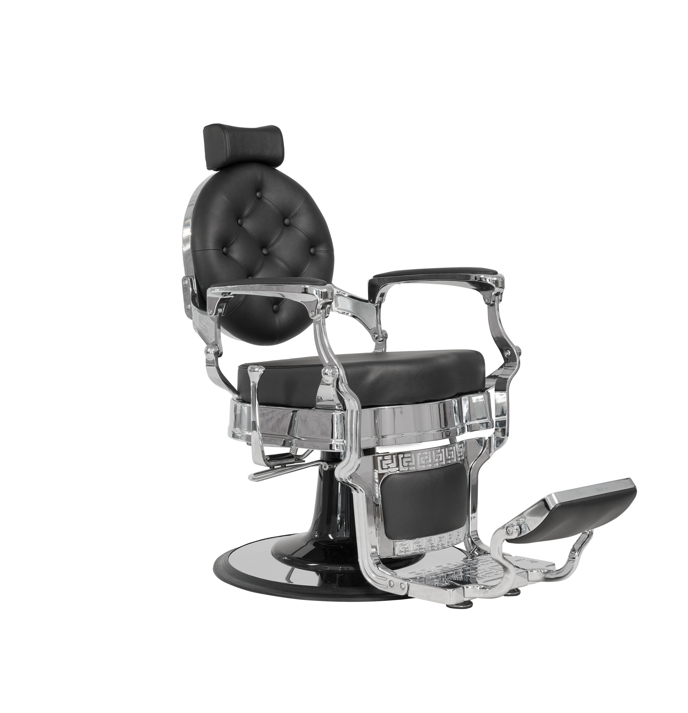 Barberska stolica Buzz Silver Black