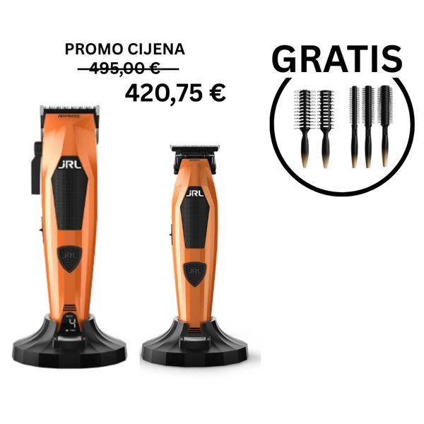 JRL DIAMANTE CLIPPER & TRIMMER ORANGE + GRATIS 5 ČETKI