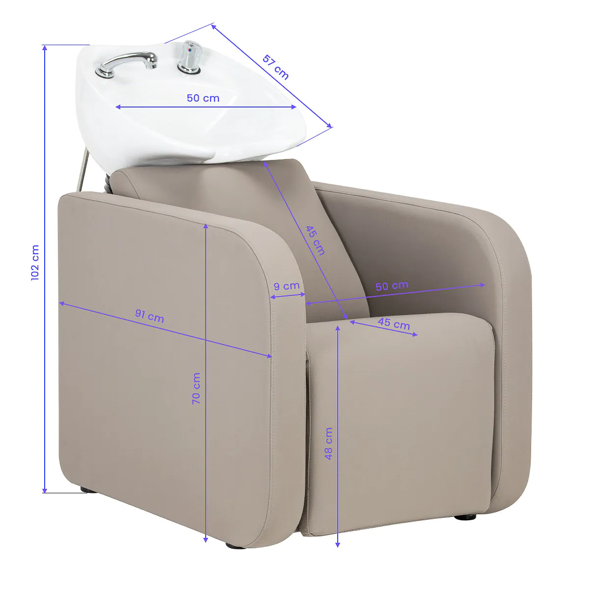 Praonik za kosu sa podizanjem za noge Silvia